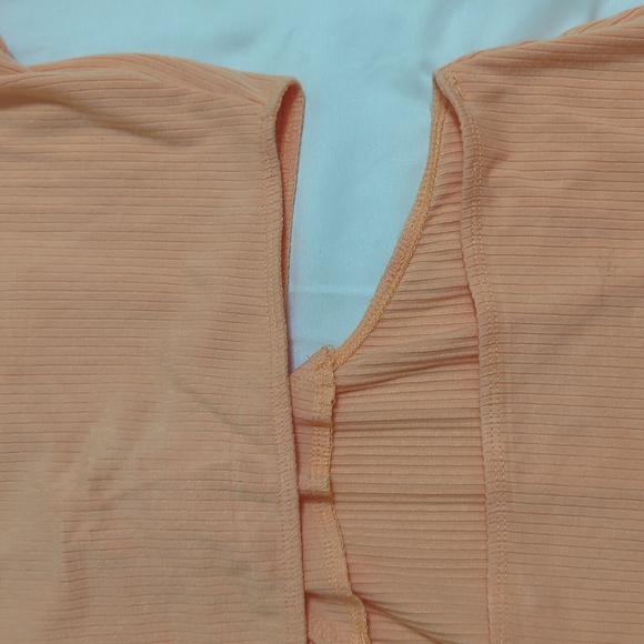 Abercrombie & Fitch Cutout Minidress, Color Light Orange Size M - Picture 9 of 14